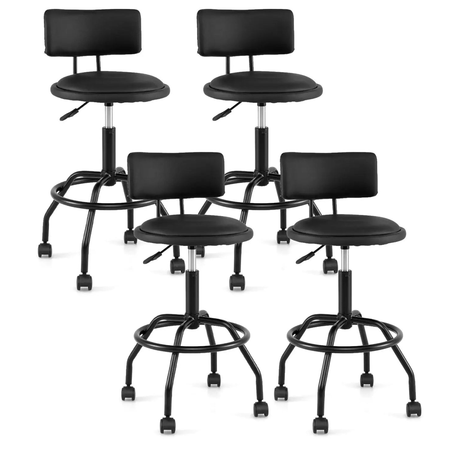 Swivel Bar Stool with Backrest Height Adjustable