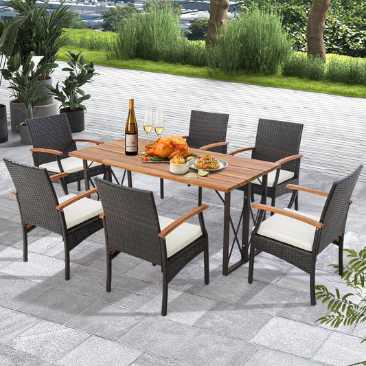 Patio Wicker Chair Set of 2/4 with Soft Zippered Cushion - Tampa Home & Garden Store