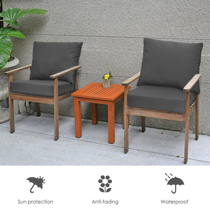 Deep Seat Chair Cushions Set Of 6 Rope Ties Gray