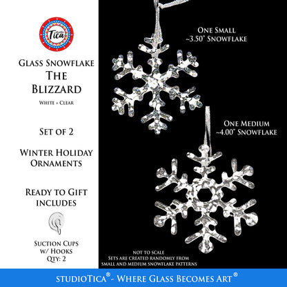 Copos de nieve de cristal hechos a mano - La ventisca - por studioTica