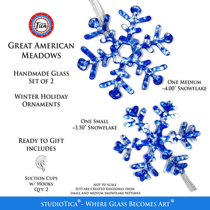 Copo de nieve de cristal hecho a mano - American Meadows - by studioTica