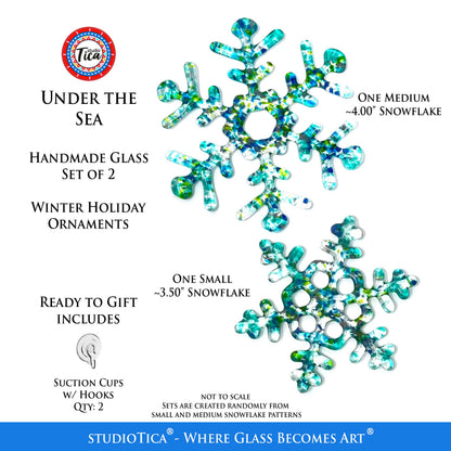 Handmade Glass Snowflake - Under the Sea - by studioTica