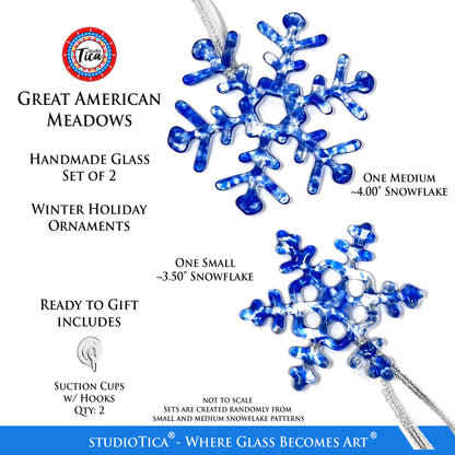 Copo de nieve de cristal hecho a mano - American Meadows - by studioTica