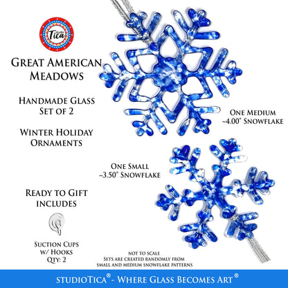 Copo de nieve de cristal hecho a mano - American Meadows - by studioTica