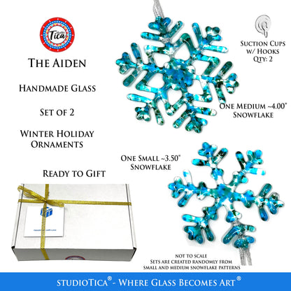 Copo de nieve de vidrio hecho a mano - Aiden - de studioTica