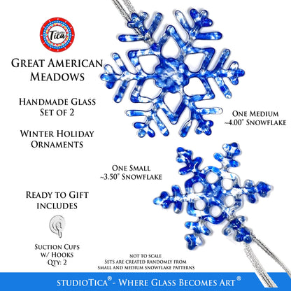 Copo de nieve de cristal hecho a mano - American Meadows - by studioTica