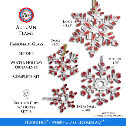Copos de nieve de cristal hechos a mano - Llama - de studioTica