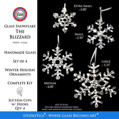 Copos de nieve de cristal hechos a mano - La ventisca - por studioTica