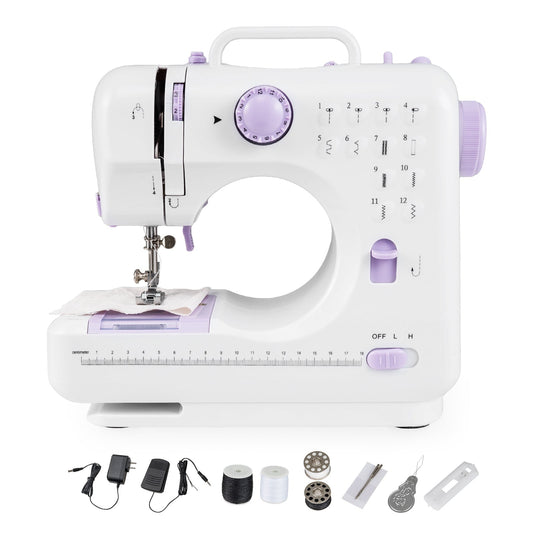 Sewing Machine for Beginners Mini Sewing Machine with 12 Built-in Stitches - Tampa Home & Garden Store
