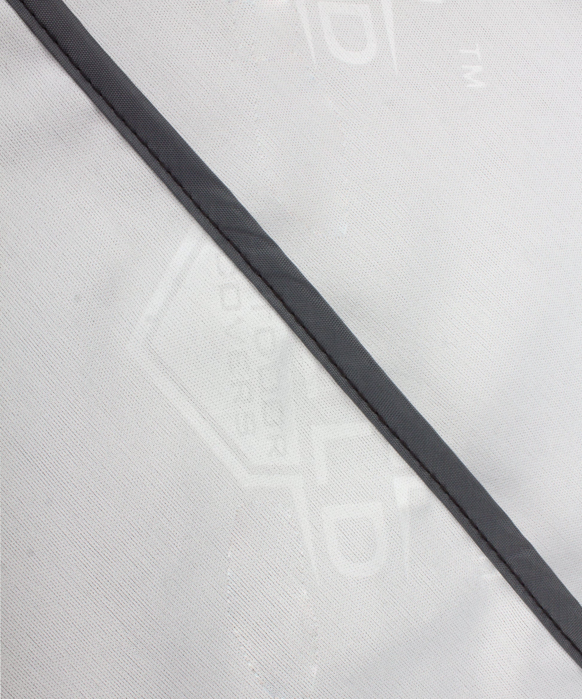 Premium heavy-duty high back chair cover close-up in light gray fabric with dark seam on Tampa Home & Garden Store