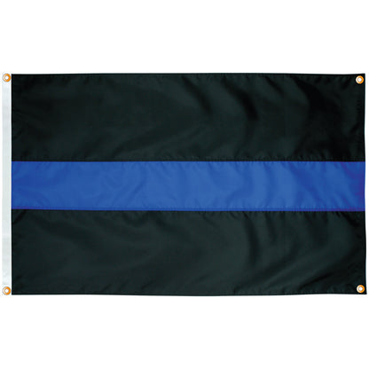 Sewn Thin Blue Line Flag (Original Design) with Grommets Along Edges for Wall Hanging - Tampa Home & Garden Store