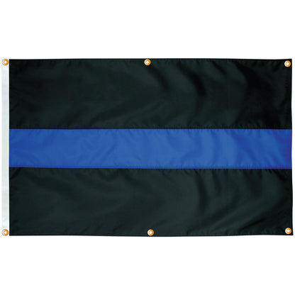 Sewn Thin Blue Line Flag (Original Design) with Grommets Along Edges for Wall Hanging - Tampa Home & Garden Store