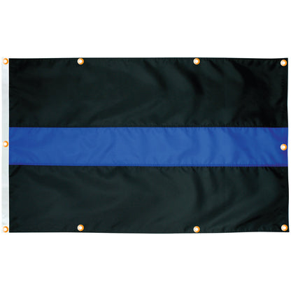 Sewn Thin Blue Line Flag (Original Design) with Grommets Along Edges for Wall Hanging - Tampa Home & Garden Store