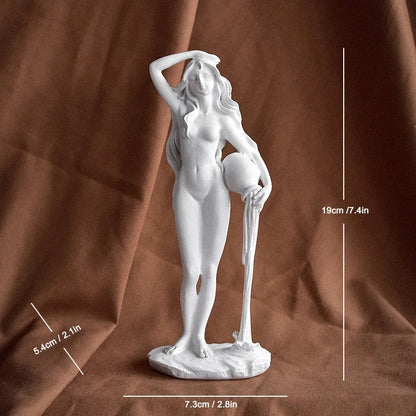 Venus emerging goddess resin sculpture by Perfecsy, white classical statue for decor on Tampa Home & Garden Store