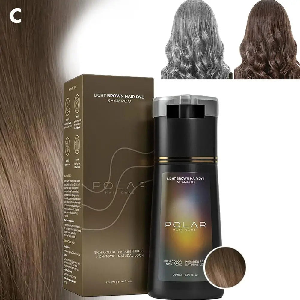 Hair dye shampoo set with brown box and 200ml bottle, brown color, Silcy Skin Polar Hair Care on Tampa Home & Garden Store