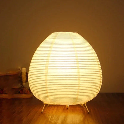 Japanese LED Lantern Table Lamp Rice Paper Bedside Light Living Room Bedroom Decor