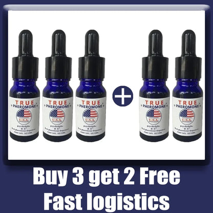 Silcy Skin True Pheromone men's fragrance oil set of seven cobalt blue dropper bottles on Tampa Home & Garden Store