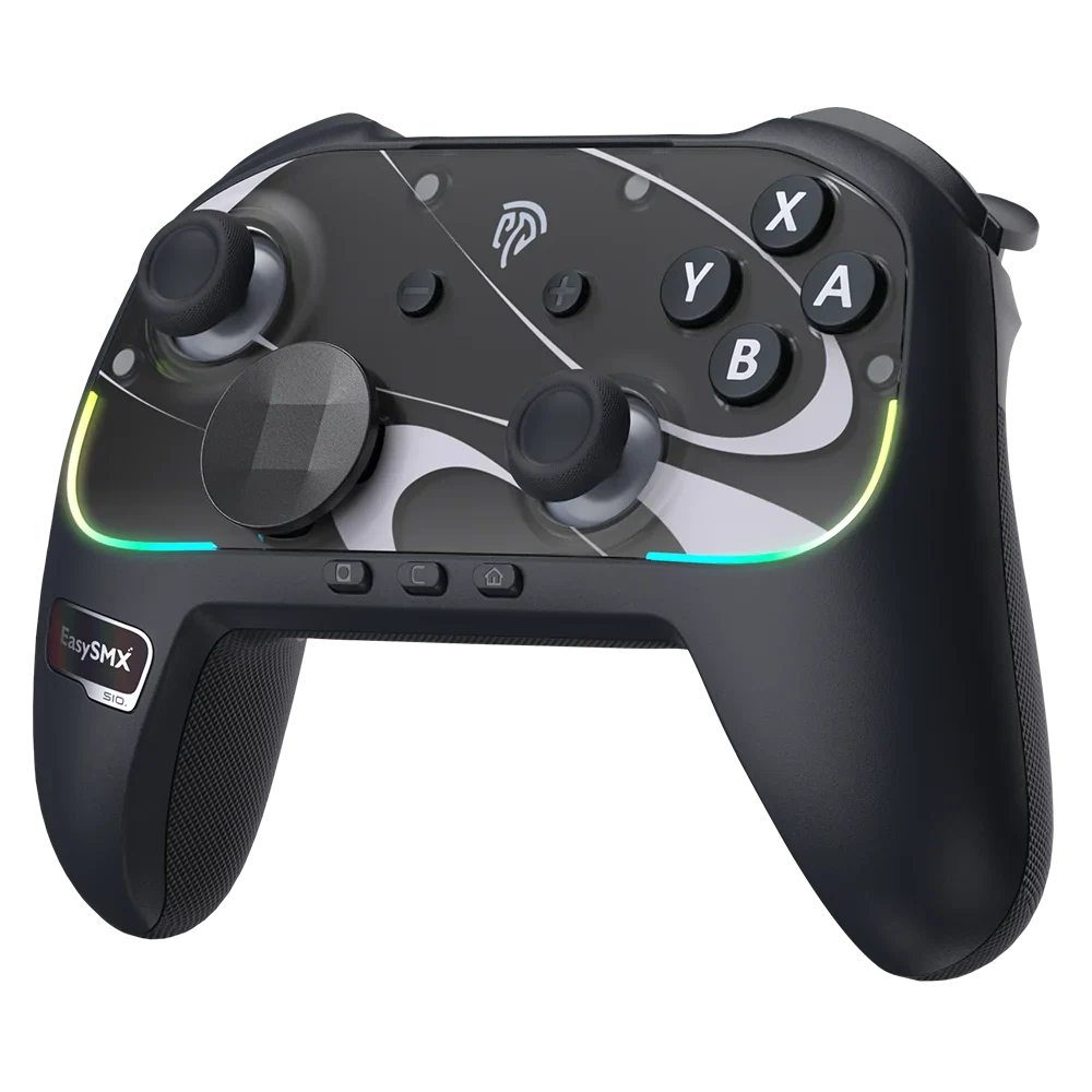 EasySMX S10 wireless gamepad with TMR joystick, RGB LED rim, black controller for Switch/PC/Phone on Tampa Home & Garden Store