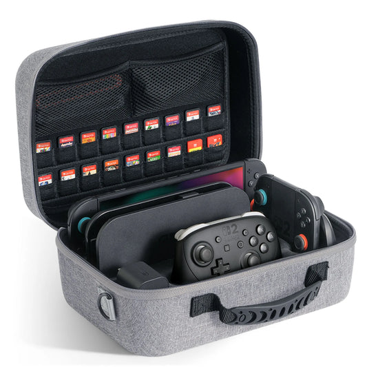 STARTRC GAMES hard shell travel case for Switch 2 with Pro Controller and 18 game cards storage on Tampa Home & Garden Store