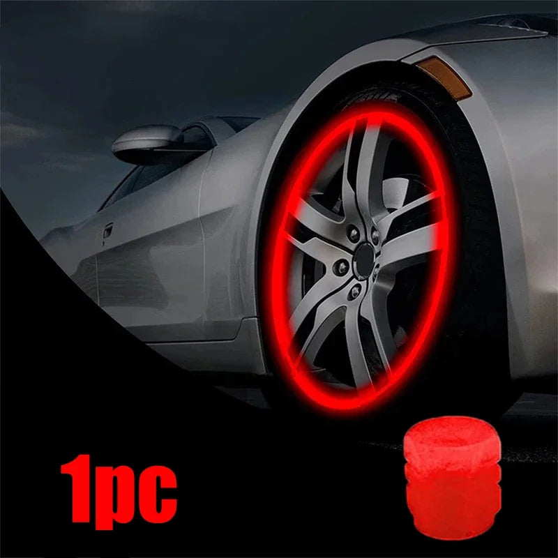 Luminous valve stem caps dustproof red glow 1pc BikerZoneZ on Tampa Home & Garden Store