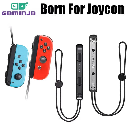 GAMINJA Switch Joy-Con wrist straps, 2pc set, aluminum alloy, black lanyards on Tampa Home & Garden Store