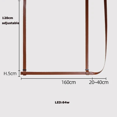 DecorBites LED Art Deco chandelier copper frame, adjustable 120cm height, 160cm width, 64W LED on Tampa Home & Garden Store