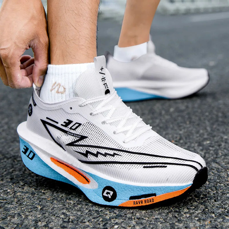 Running Sneakers Cushioned Carbon Board by EstaliosFit white athletic shoes on Tampa Home & Garden Store