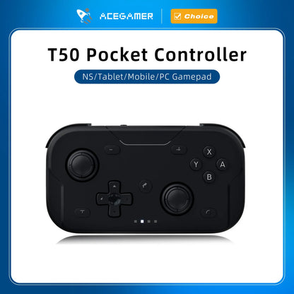 T50 Pocket Controller black handheld gamepad with dual joysticks and D-pad AceGamer logo on Tampa Home & Garden Store