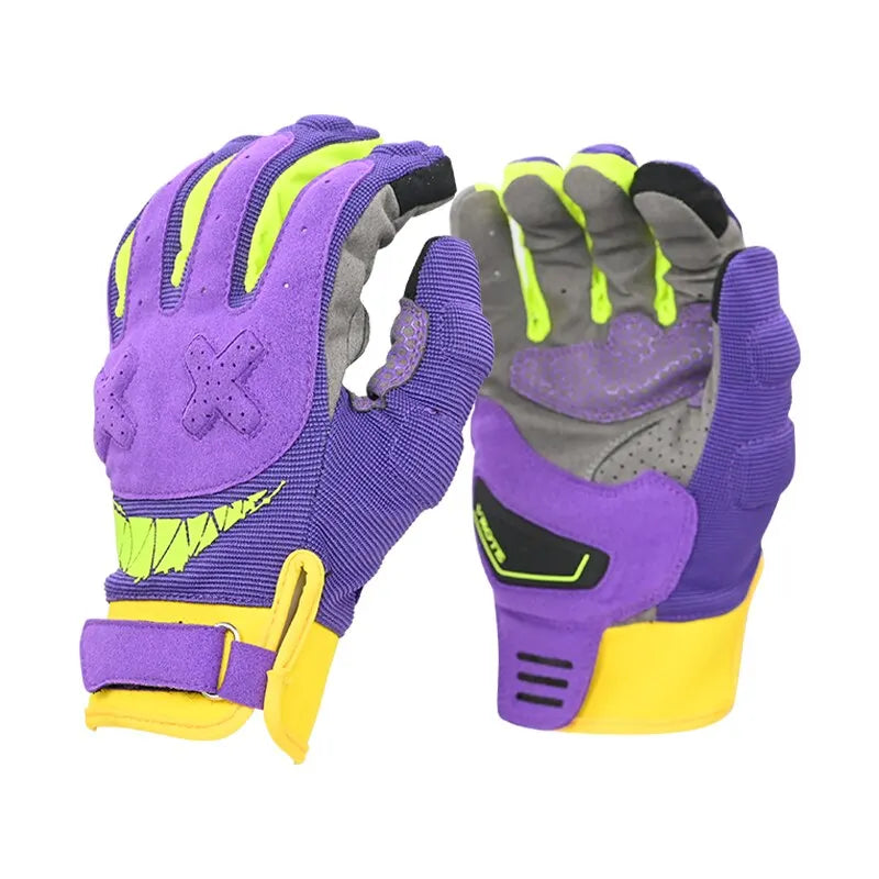 Touch Screen Gloves unisex motorcycle gloves BikerZoneZ purple yellow four-color pair on Tampa Home & Garden Store