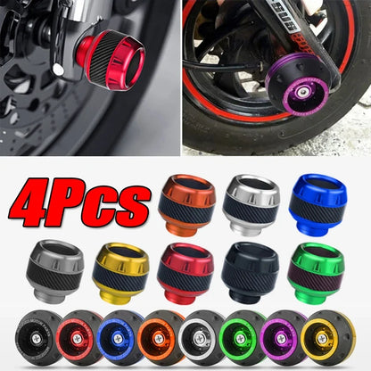 4pc set of BikerZoneZ anodized aluminum motorcycle front fork slider cups in assorted colors on Tampa Home & Garden Store