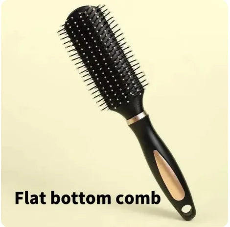 Silcy Skin flat bottom anti-static plastic hair brush with black handle and dotted bristles on Tampa Home & Garden Store
