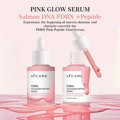 AFCARE PDRN collagen peptide serum bottles with droppers, pink serum on pink backdrop, 2 bottles on Tampa Home & Garden Store