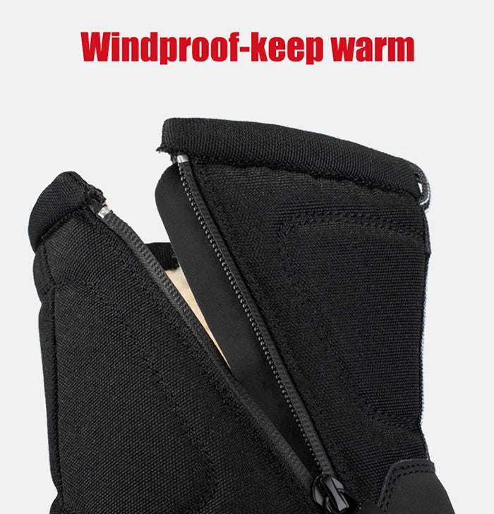 Men's Winter Waterproof Snow Boots black fabric with zipper closure by UpTrend Deals on Tampa Home & Garden Store