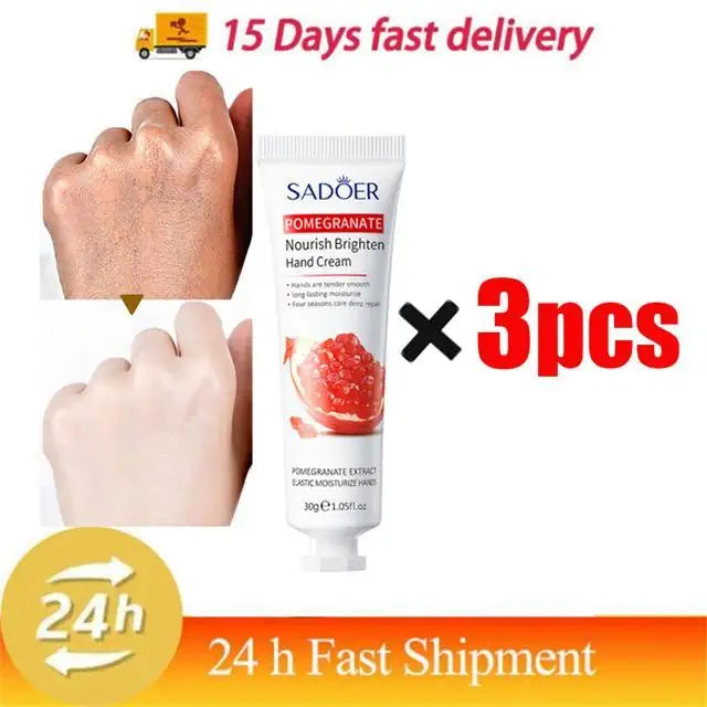 Pomegranate hand cream tube, Sadoer Hand Cream, 3pcs, smooths cracked skin, 24h shipping on Tampa Home & Garden Store