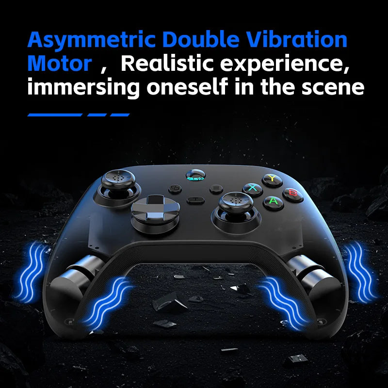 G6 wireless game controller with Hall trigger and joystick, black with blue LEDs, FLIPSTYLEZLLC on Tampa Home & Garden Store