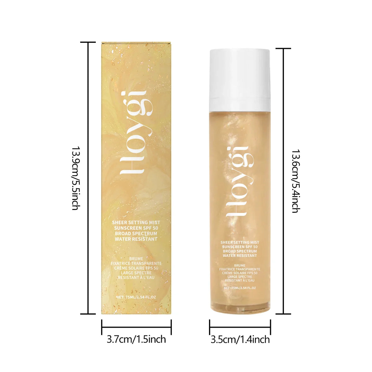 Silcy Skin SPF50+ makeup setting spray; oil-control water-resistant sunscreen box + bottle 75ml on Tampa Home & Garden Store