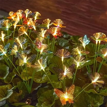 1PC 6-Head LED Solar Fiber Optic Butterfly Lights Perfecsy for outdoor garden lighting on Tampa Home & Garden Store
