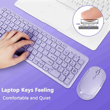 Wireless purple keyboard and mouse set by FLIPSTYLEZLLC, ultra-thin ergonomic office kit on Tampa Home & Garden Store