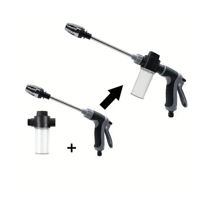 High-Pressure Water Gun with Foam Bottle by UpTrend Deals, black handle and clear reservoir on Tampa Home & Garden Store
