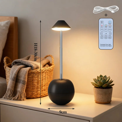 Perfecsy LED touch desk lamp with remote, adjustable height, RGB light, black base lamp on Tampa Home & Garden Store