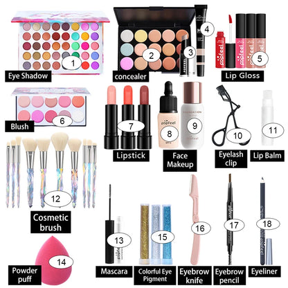 Silcy Skin all-in-one makeup kit with eyeshadow, concealer, lip gloss, blush, lipstick on Tampa Home & Garden Store