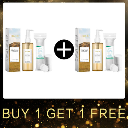 Silcy Skin Centella Cleansing Oil duo with amber pump bottles and cotton pad packs on Tampa Home & Garden Store
