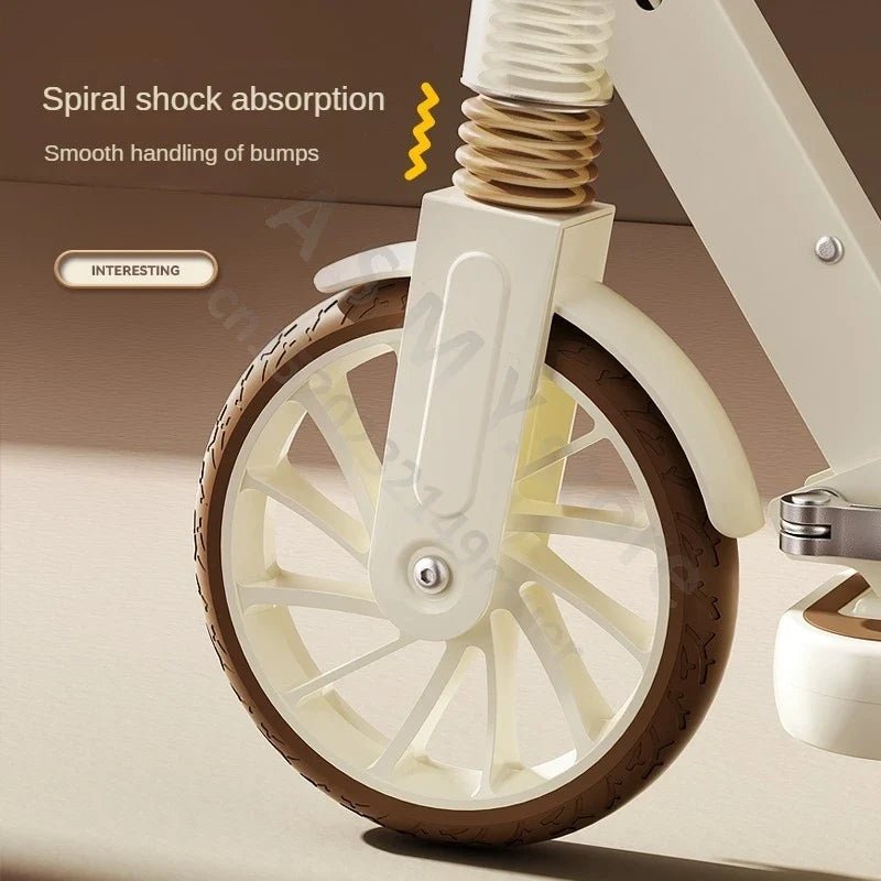 UpTrend Deals foldable kick scooter front wheel with spiral shock absorber, 2-wheel design on Tampa Home & Garden Store