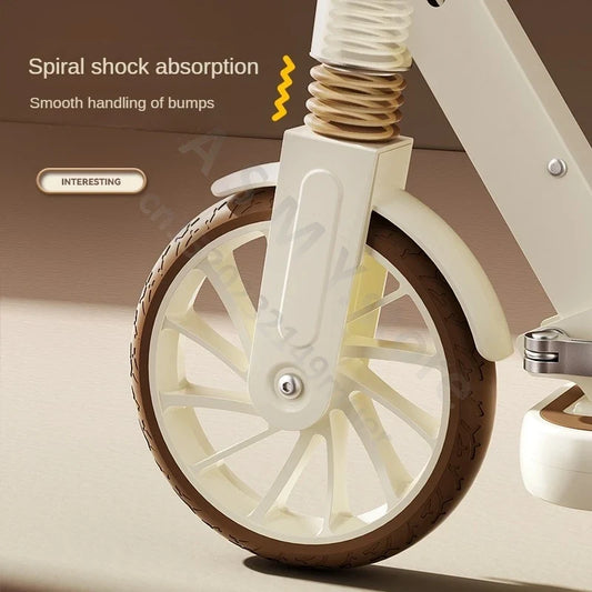 UpTrend Deals foldable kick scooter front wheel with spiral shock absorber, 2-wheel design on Tampa Home & Garden Store