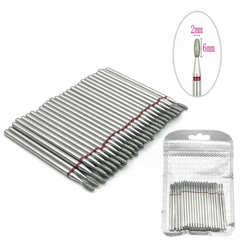 Silcy Skin 50pc diamond nail drill bit set for manicure with bits in clear pouch on Tampa Store on Tampa Home & Garden Store