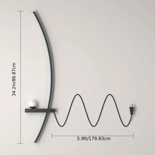 2pcs Modern Adjustable LED Wall Sconce 31.5" Arched Bedside Lamp 3000K Warm Glow - Tampa Home & Garden Store