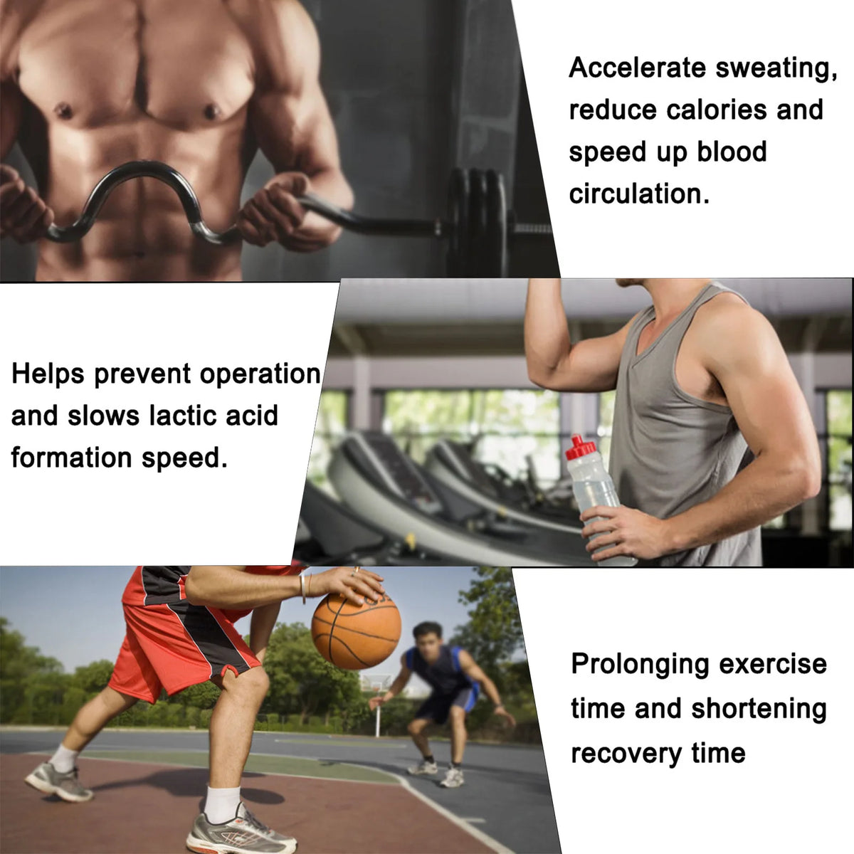 Silcy Skin Abdominal Muscle Cream collage of fit athletes lifting, bold fitness copy on Tampa Home & Garden Store