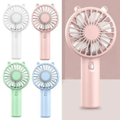 Portable Hand Fan | Mini Handheld Fan with 3-Speed Airflow Control | USB Rechargeable for On-the-Go Comfort