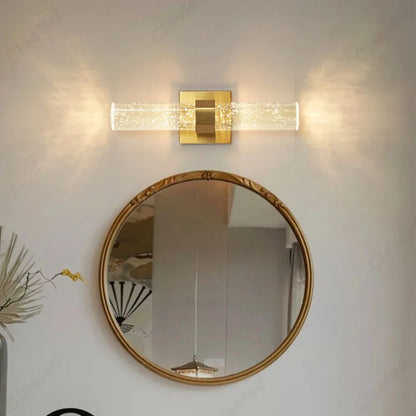 Perfecsy LED Wrought Iron Crystal Wall Lamp gold finish crystal bar for modern decor on Tampa Home & Garden Store