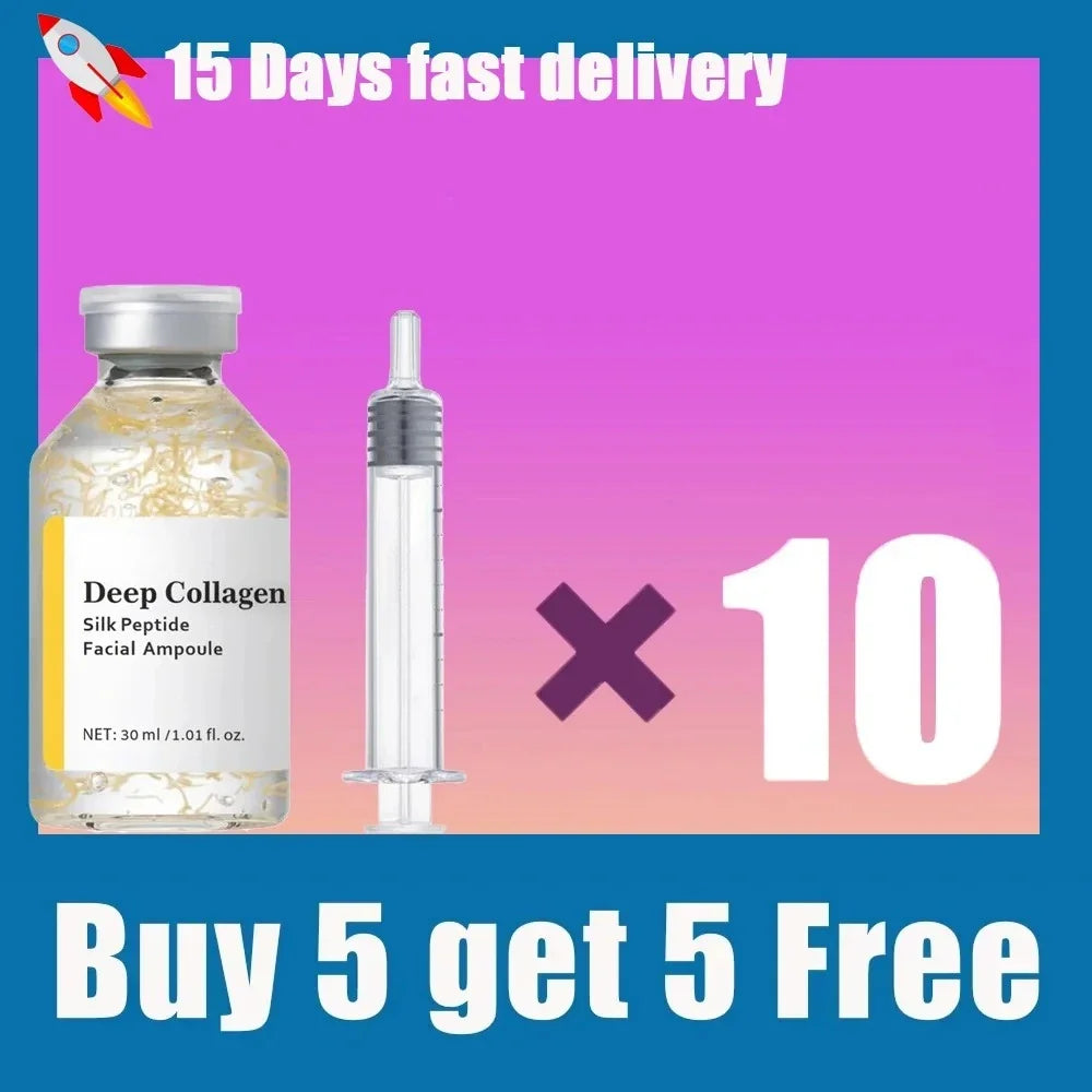 Silcy Skin Silk Peptide Intensive Lifting Ampoule bottle with syringe applicator, yellow liquid on Tampa Home & Garden Store